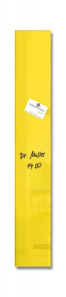 Sigel Glas-Magnetboard artverum gelb, 12 x 78 cm, GL106