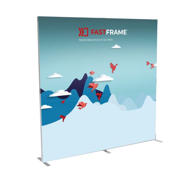 Faltbare mobile Messewand »FASTFRAME« Backwall-Kit 200x200 cm mit Textildruck